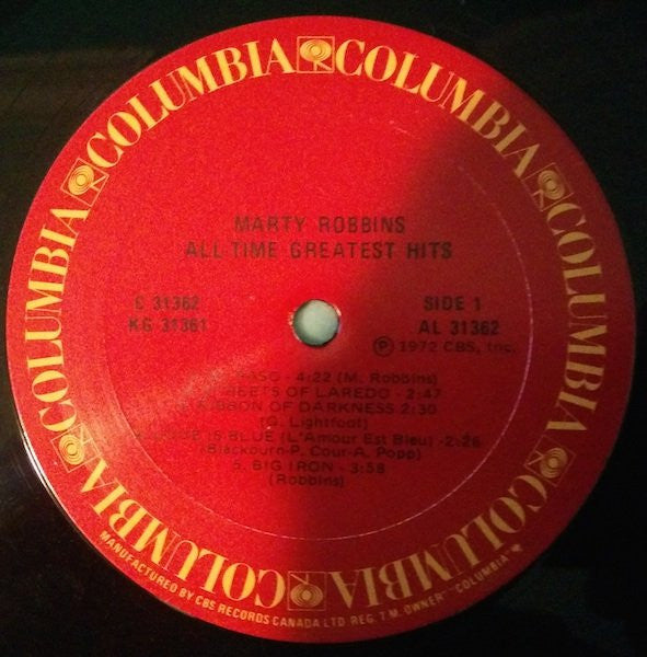 Marty Robbins – Marty Robbins' All-Time Greatest Hits VinylPursuit.com