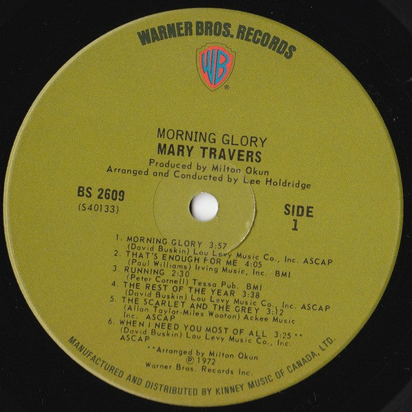 Mary Travers – Morning Glory - 1972