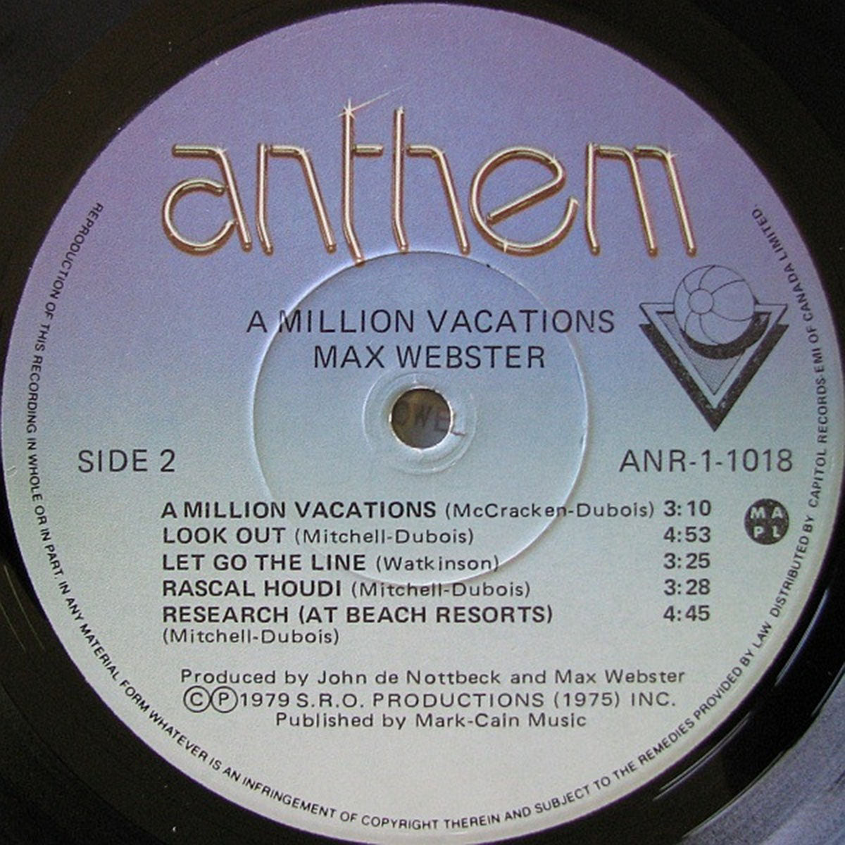 Max Webster – A Million Vacations - 1979