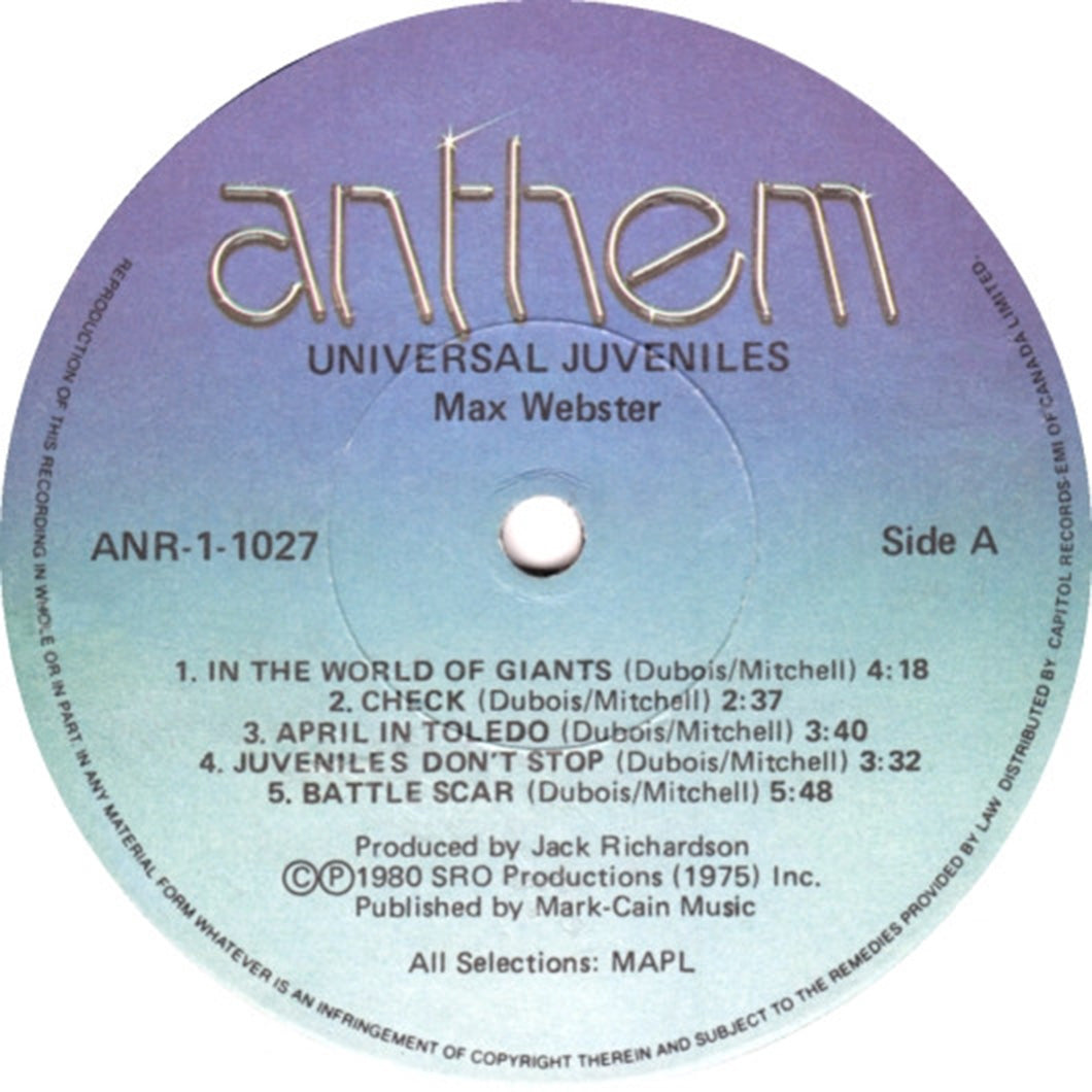 Max Webster – Universal Juveniles