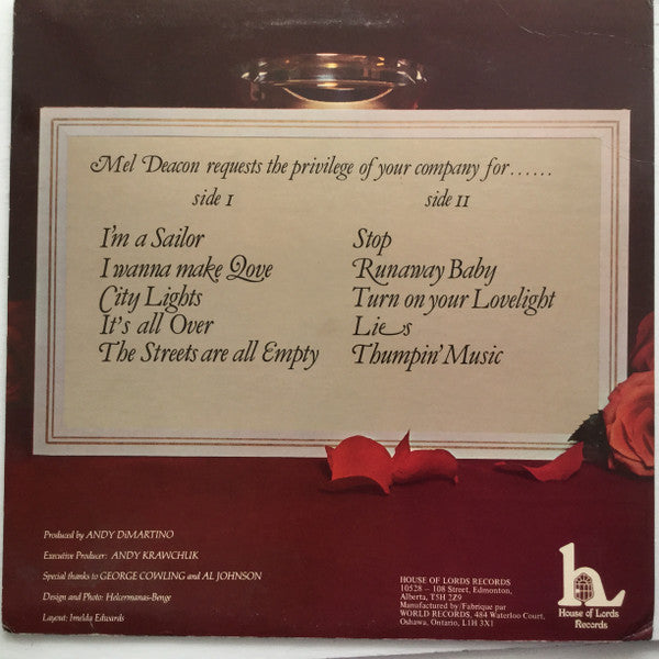 Mel Deacon – It's Been A Privilege - 1979 Original Pressing - Sealed!
