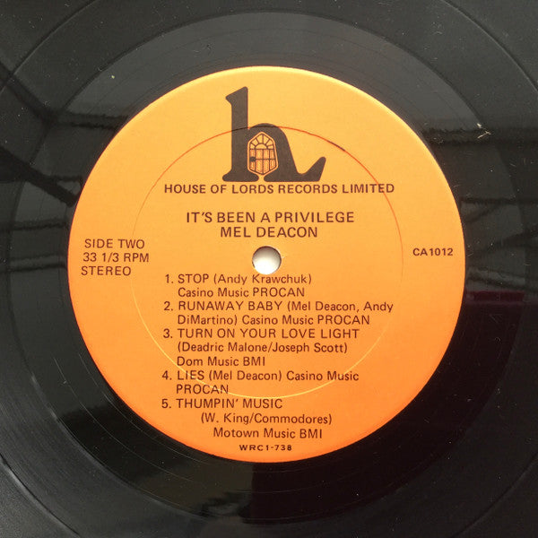 Mel Deacon – It's Been A Privilege - 1979 Original Pressing - Sealed!