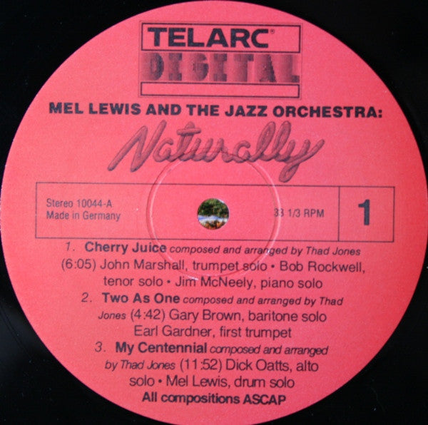 Mel Lewis And The Jazz Orchestra - Naturally  - 1979 US Pressing
