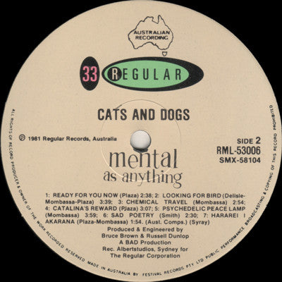 Mental As Anything – Cats & Dogs Australian Pressing