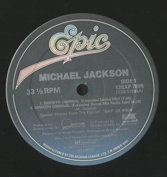 Michael Jackson – Smooth Criminal - 1988 Original, Rare!