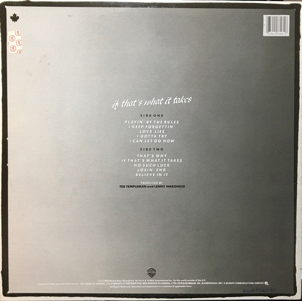 Michael McDonald – If That's What It Takes – Vinyl Pursuit Inc