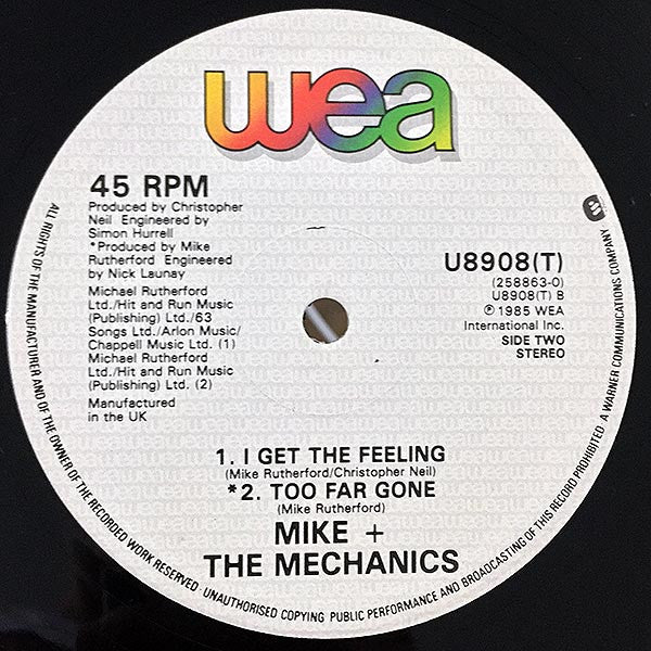 Mike & The Mechanics – Silent Running (On Dangerous Ground) UK Pressing