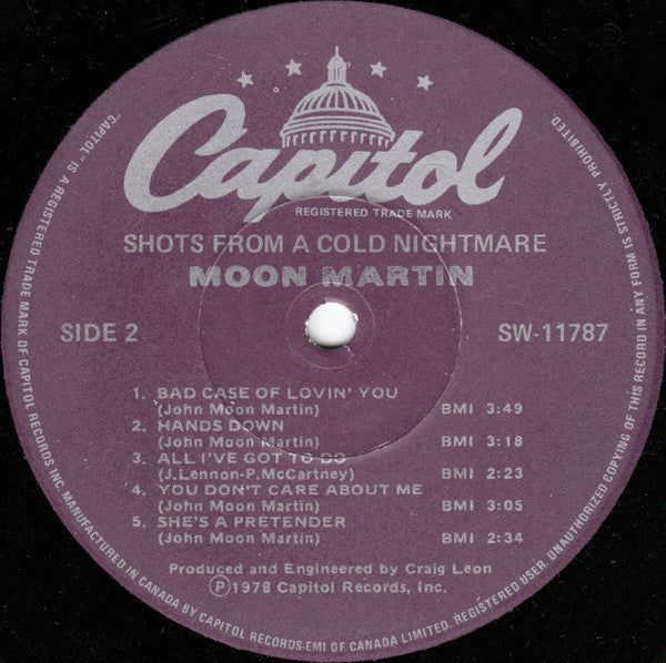 Moon Martin – Shots From A Cold Nightmare