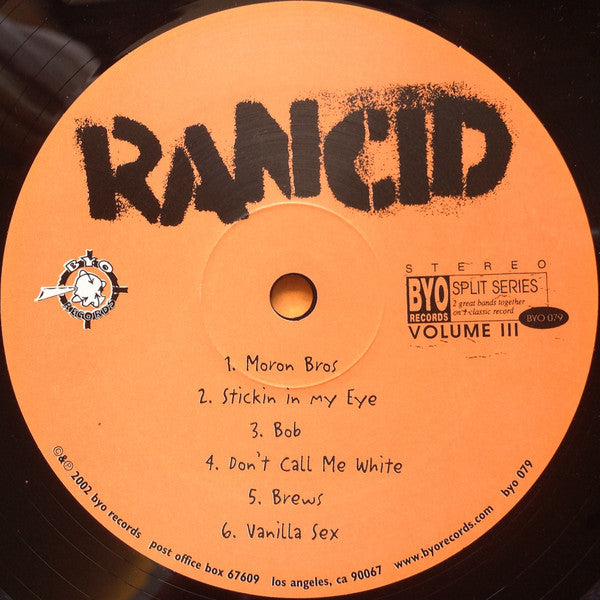 NOFX / Rancid – BYO Split Series / Volume III - 2002 Original, Rare!