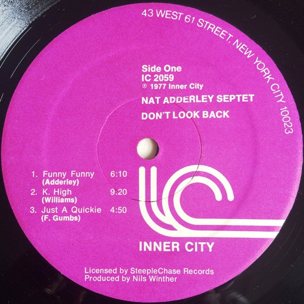 Nat Adderley Septet – Don't Look Back - 1977 US Pressing