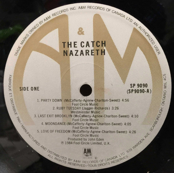 Nazareth – The Catch - 1984 Original Pressing