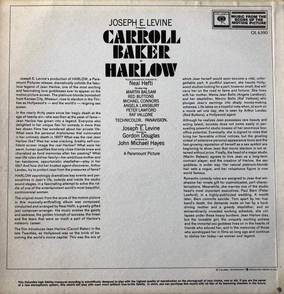Neal Hefti – Harlow (Music From The Score Of The Motion Picture)