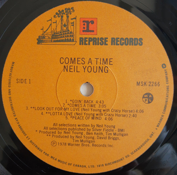 Neil Young – Comes A Time - 1978 Original