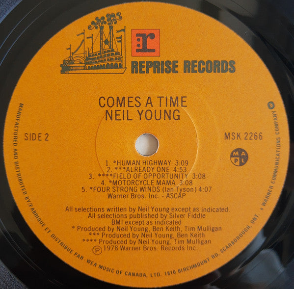 Neil Young – Comes A Time - 1978 Original