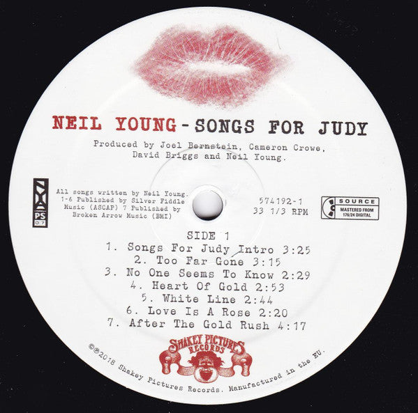 Neil Young – Songs For Judy Europe 2018 Pressing