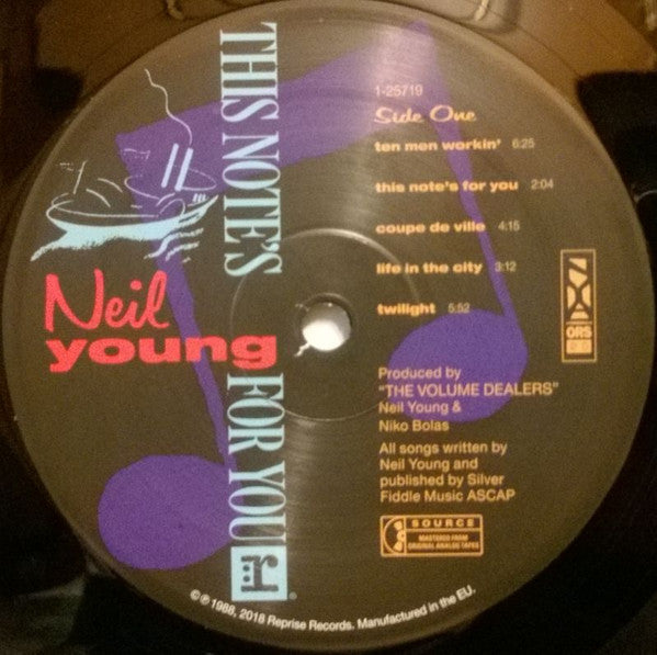Neil Young – This Note's For You Europe Pressing