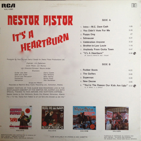 Nestor Pistor – It's A Heartburn -1980 Original, SEALED!