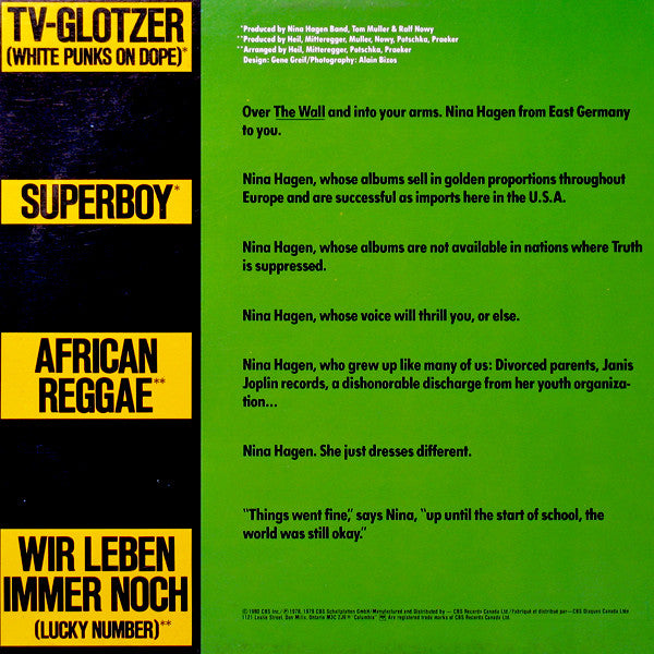 Nina Hagen Band – Nina Hagen Band - 1980 Original