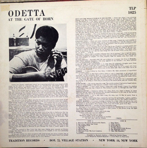 Odetta – At The Gate Of Horn US Pressing