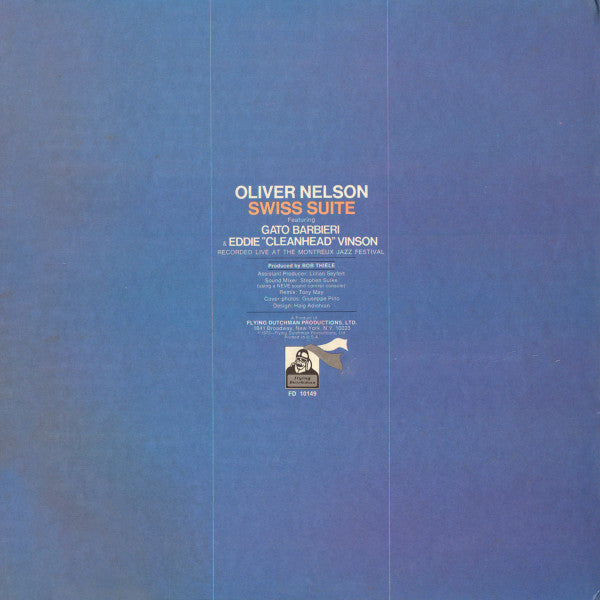 Oliver Nelson – Swiss Suite - 1972 US Pressing