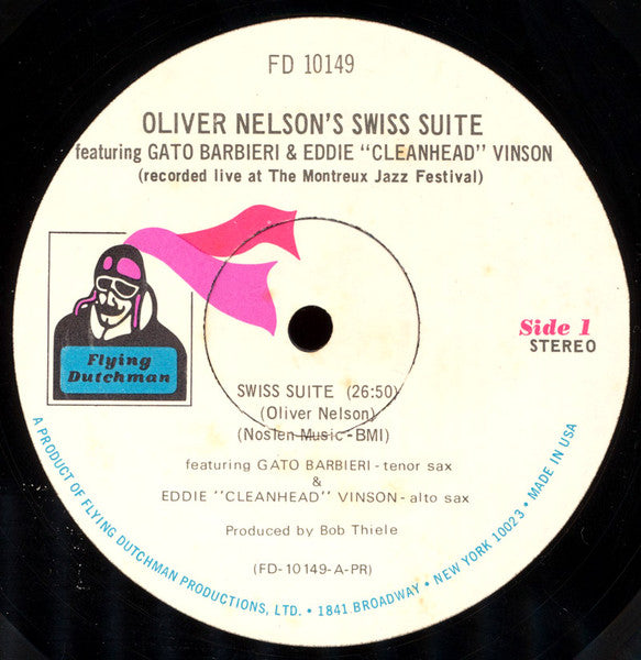 Oliver Nelson – Swiss Suite - 1972 US Pressing