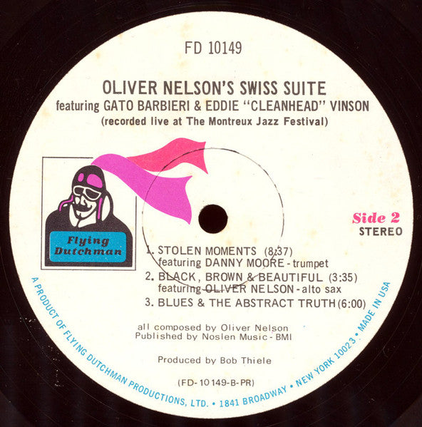 Oliver Nelson – Swiss Suite - 1972 US Pressing