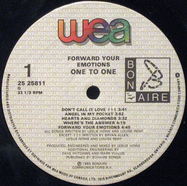 One To One – Forward Your Emotions 1985