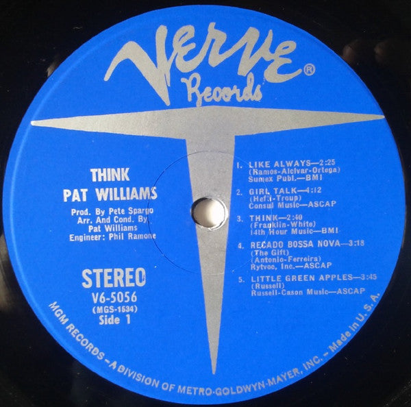 Pat Williams – Think - 1968 US Pressing