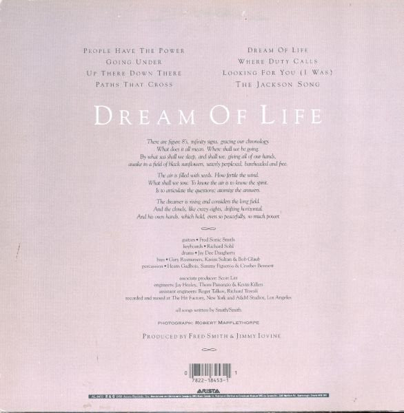 Patti Smith – Dream Of Life - 1988 Original!