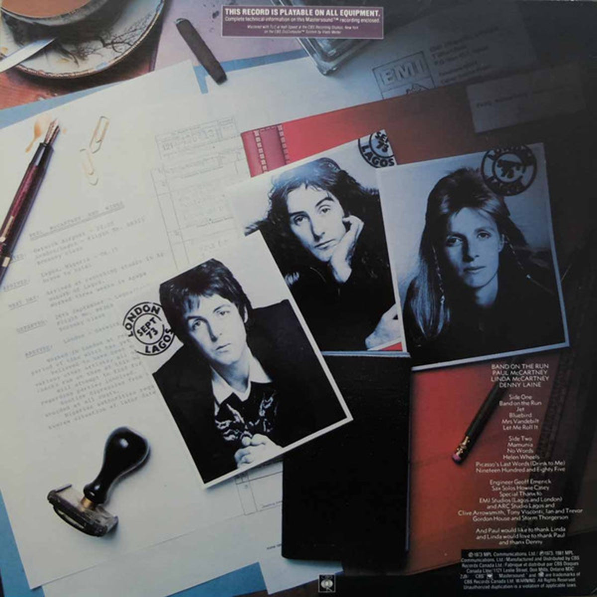Paul McCartney & Wings – Band On The Run Vinyl Pursuit Inc
