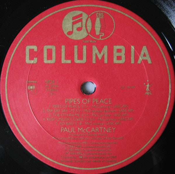 Paul McCartney – Pipes Of Peace VinylPursuit.com