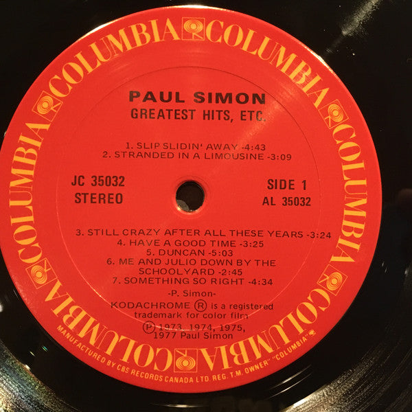 Paul Simon – Greatest Hits, Etc.