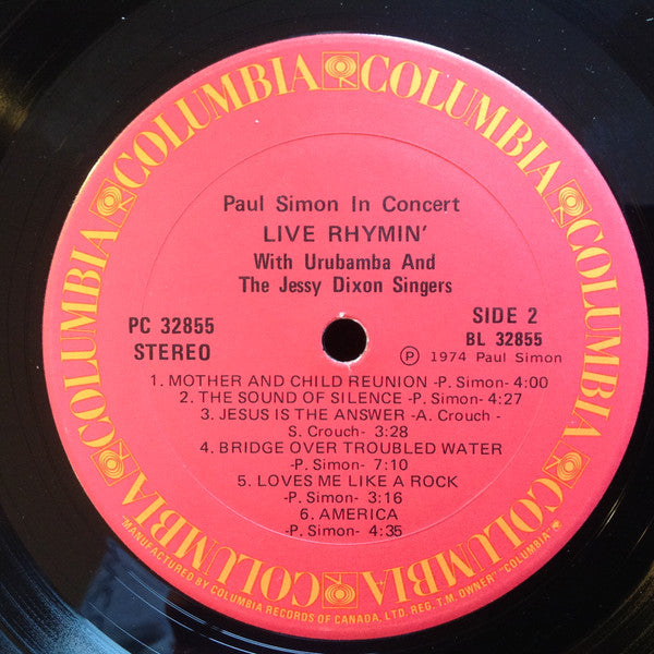 Paul – Live Rhymin' – Vinyl Pursuit Inc