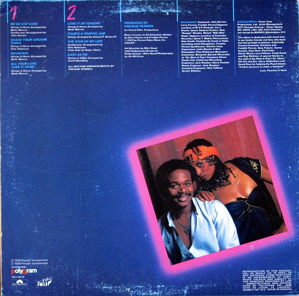 Peaches & Herb – 2 Hot! - 1978 Original Pressing