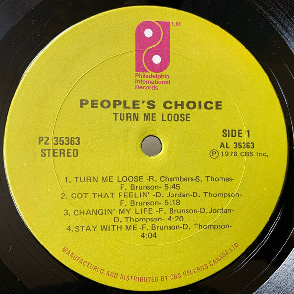 People's Choice – Turn Me Loose -  1978 Original Pressing