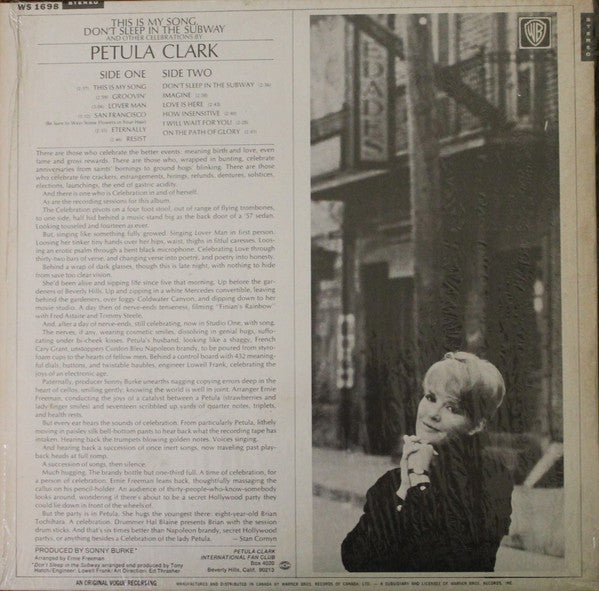 Pet Clark – These Are My Songs - 1967 Pressing