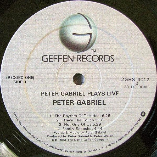 Peter Gabriel – Plays Live – Vinyl Pursuit Inc