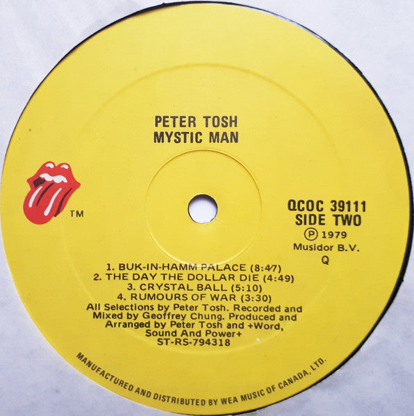 Peter Tosh – Mystic Man - 1979 Pressing!