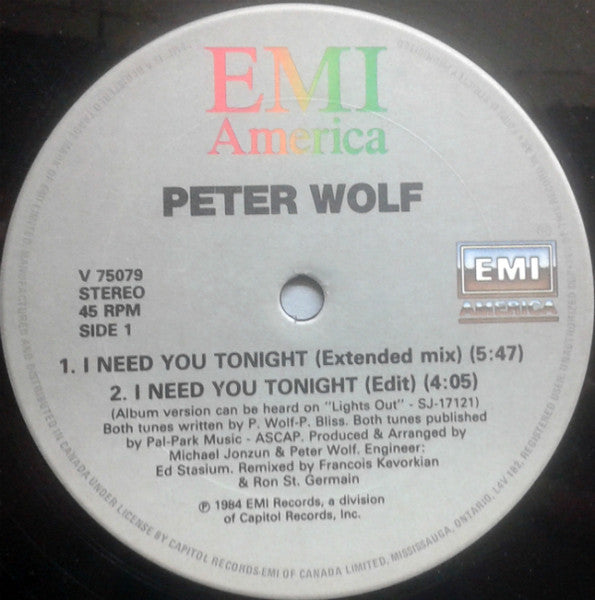 Peter Wolf – I Need You Tonight