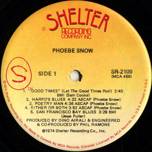 Phoebe Snow – Phoebe Snow - 1974 Original Pressing