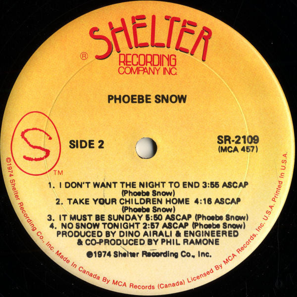 Phoebe Snow – Phoebe Snow - 1974 Original Pressing