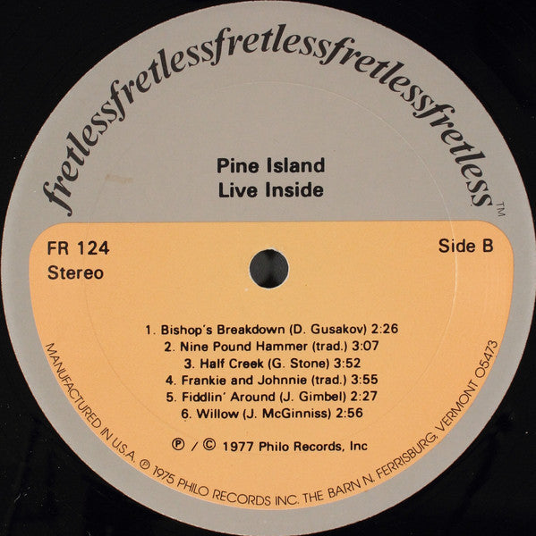 Pine Island – Live Inside US Pressing