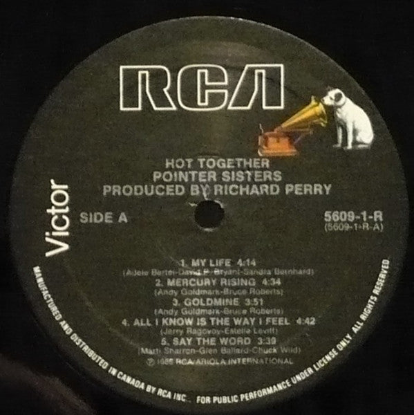 Pointer Sisters – Hot Together - 1986 Original, Bargain! - Vinyl Pursuit Inc