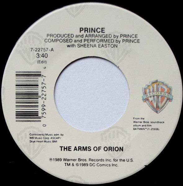 Prince With Sheena Easton – The Arms Of Orion US Pressing