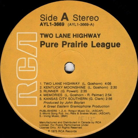 Pure Prairie League – Two Lane Highway