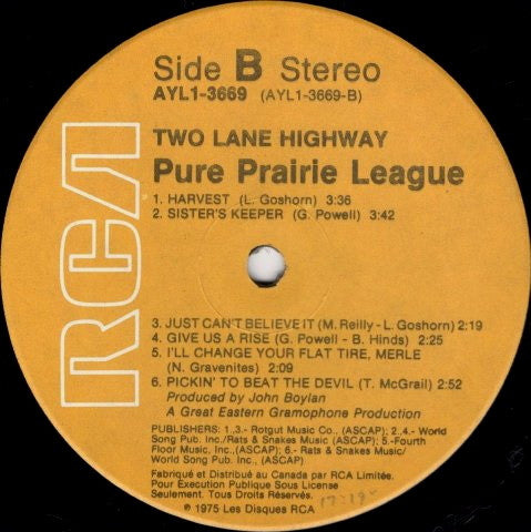 Pure Prairie League – Two Lane Highway