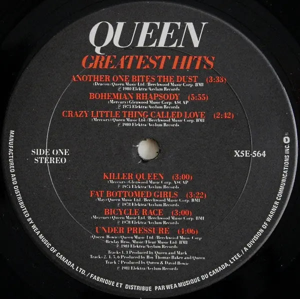 Queen – Greatest Hits - 1981 Original Vinyl Pursuit Inc
