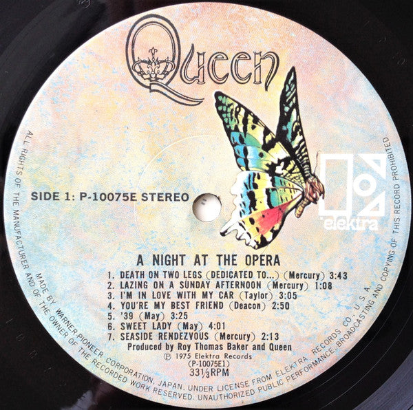 Queen- A Night At The Opera - 1975 Original Japan Pressing