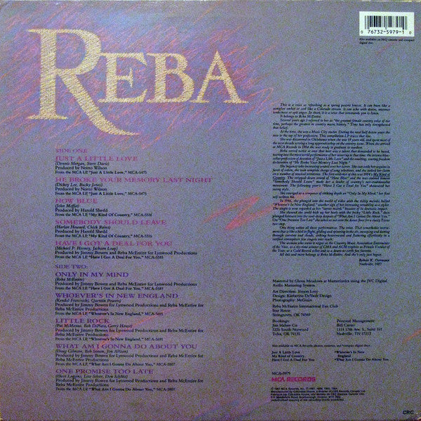 Reba McEntire – Greatest Hits - 1987 Pressing