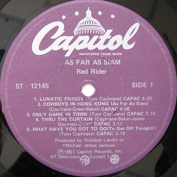 Red Rider – As Far As Siam - 1981 VinylPursuit.com